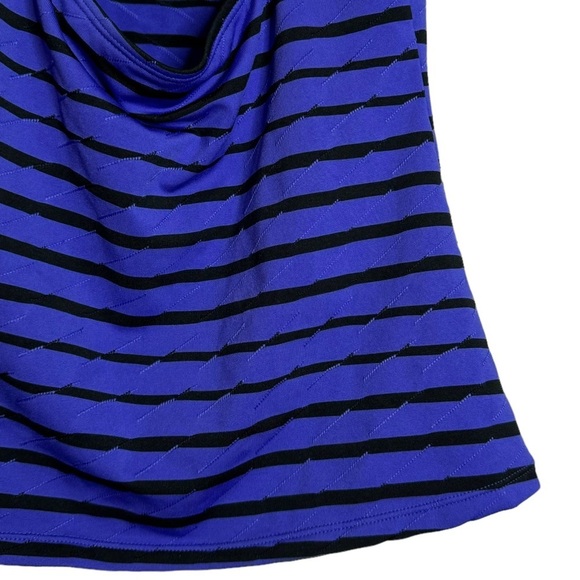 Nike Purple Black Stripes Racerback Tank Top Built in Shelf Bra Padded 6 - Picture 12 of 16